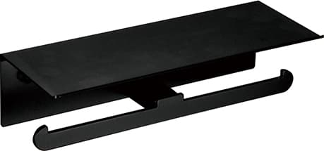 Double Toilet Paper Holder Black