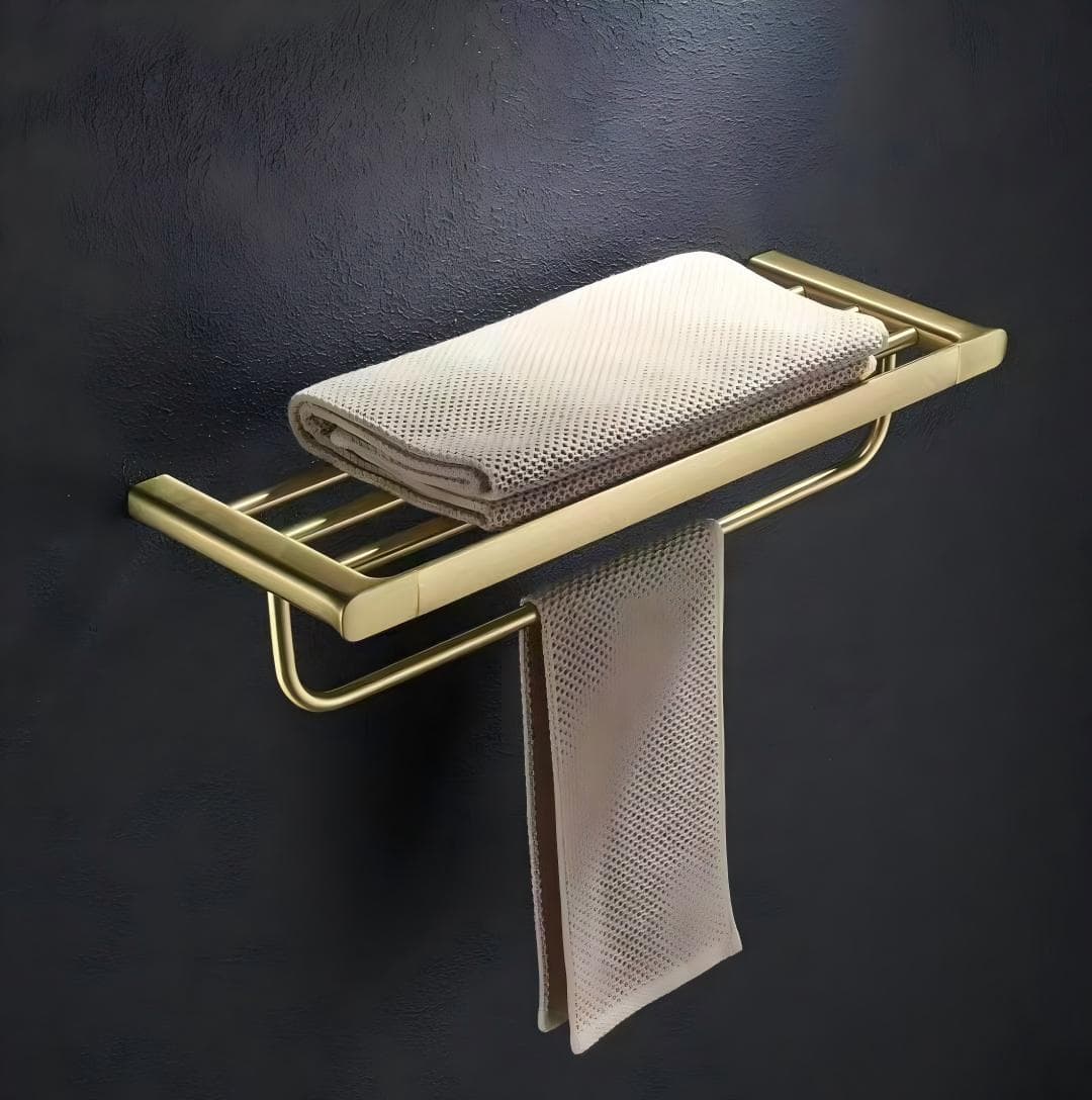 Brushed Gold Quad Towel Rake