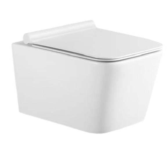 Square Plaza Wall Hung Pan White