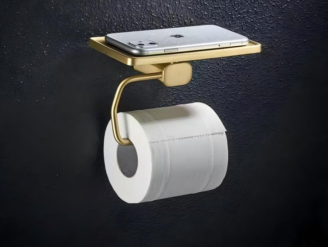 Brushed Gold Toilet Brush Holder