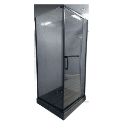 Tinted Black Pivot Cubicle 90 x 1200mm