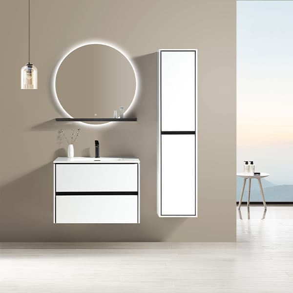 Lulu White Gloss Cabinet & Basin 900mm