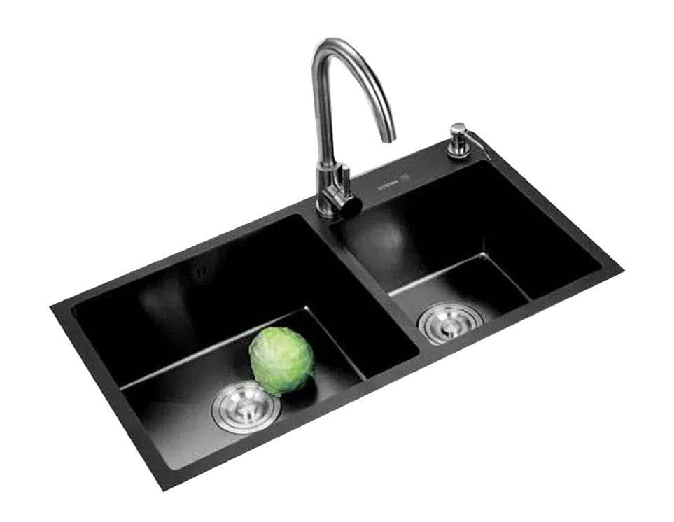 Dual Seamless Black Sink