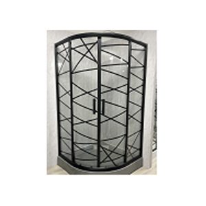 Curve black Shower Cubicle