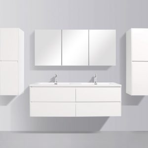 Double Bathroom Vanity 1500mm White