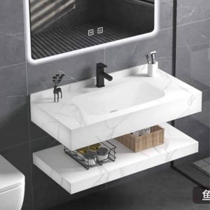 Rock slate vanity