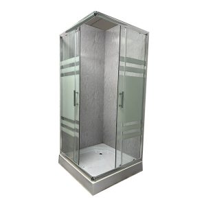 Shower Cubicle 8mm glass white print